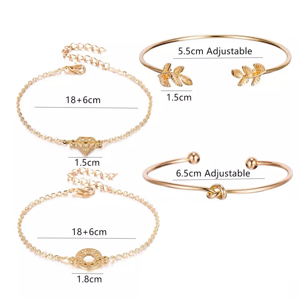 4pc Bracelet Set Charm Set - Picture 7 of 7